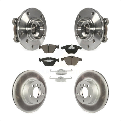 Hub Bearing Coated Brake Rotor Pad Front Kit For 13-15 BMW X1 xDrive28i with AWD