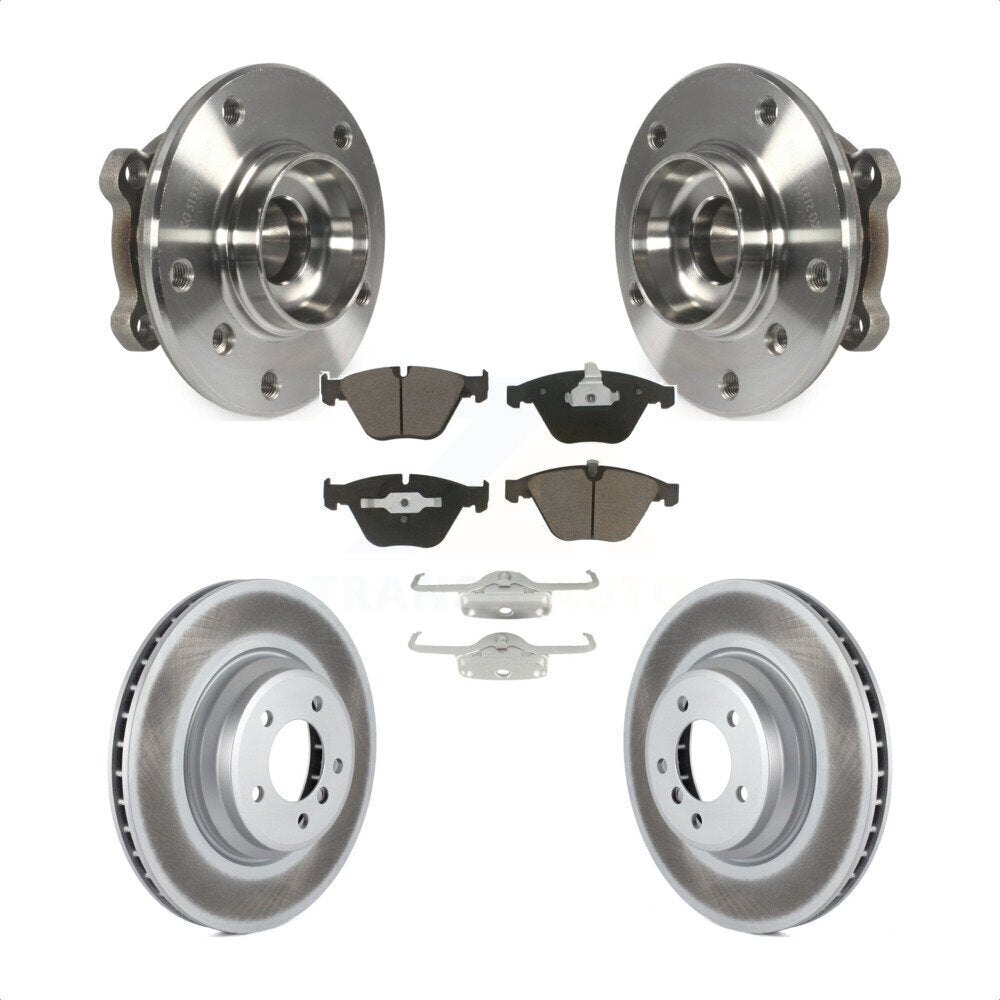 Hub Bearing Coated Brake Rotor Pads Front Kit For 2013 BMW X1 xDrive35i with AWD