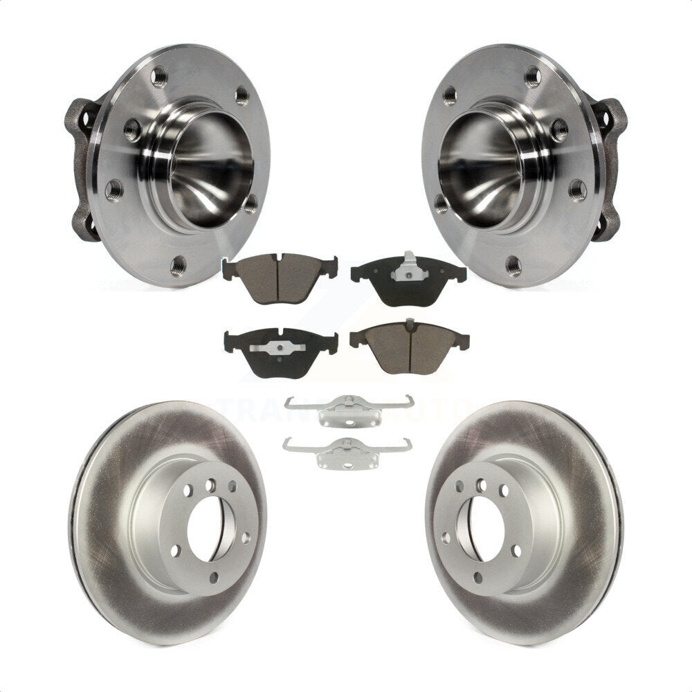 Hub Bearing Assembly Coated Disc Brake Rotor Pads Front Kit For BMW 323i 328i X1