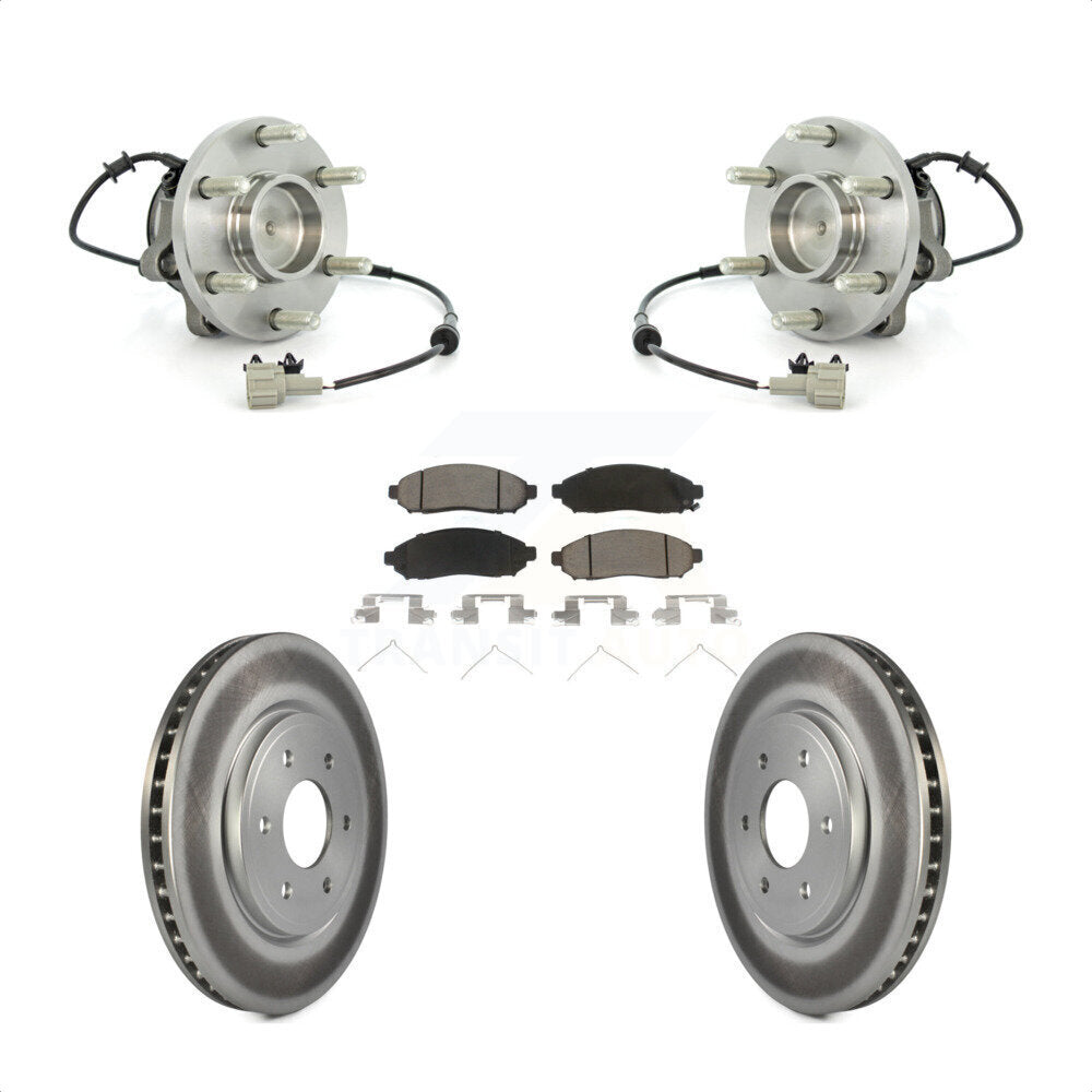 Hub Bearing Coat Brake Rotor Pad Front Kit For Nissan Frontier Pathfinder Xterra