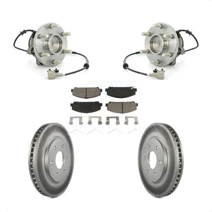 Hub Bearing Assembly Coated Disc Brake Rotor & Pads Front Kit For Suzuki Equator
