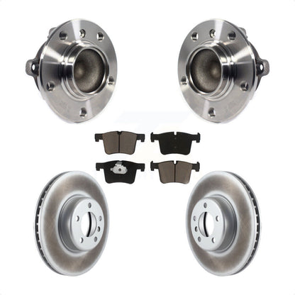 Hub Bearing Assembly Coated Disc Brake Rotors And Pads Front Kit For BMW 335i