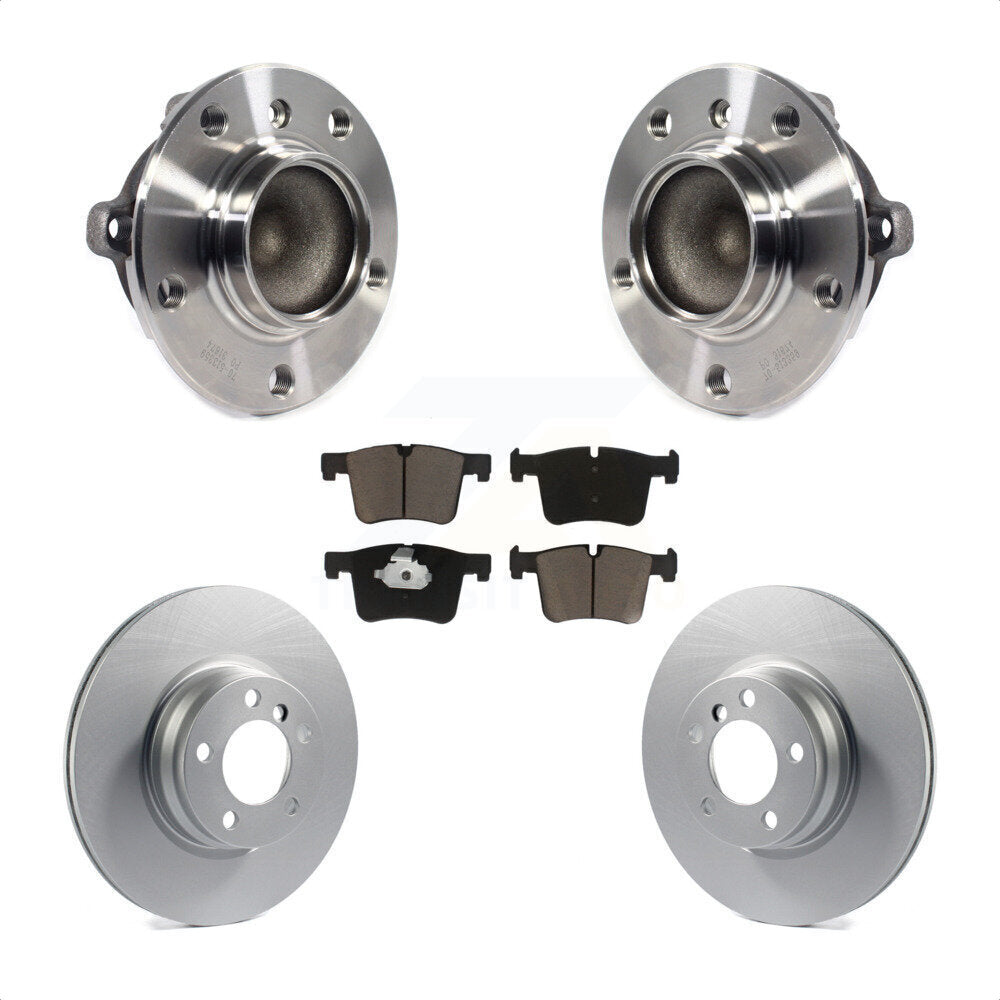 Hub Bearing Assembly Coated Disc Brake Rotor And Pad Front Kit For BMW 328i 330e