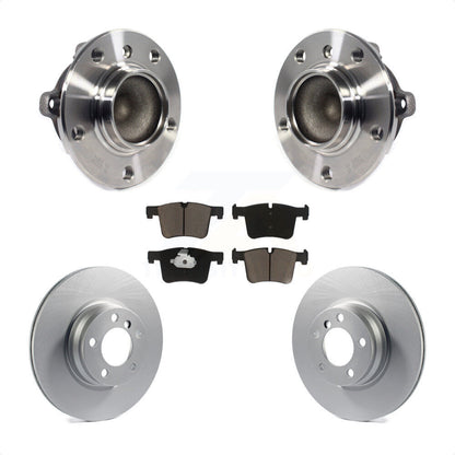 Hub Bearing Assembly Coated Disc Brake Rotor And Pad Front Kit For BMW 328i 330e