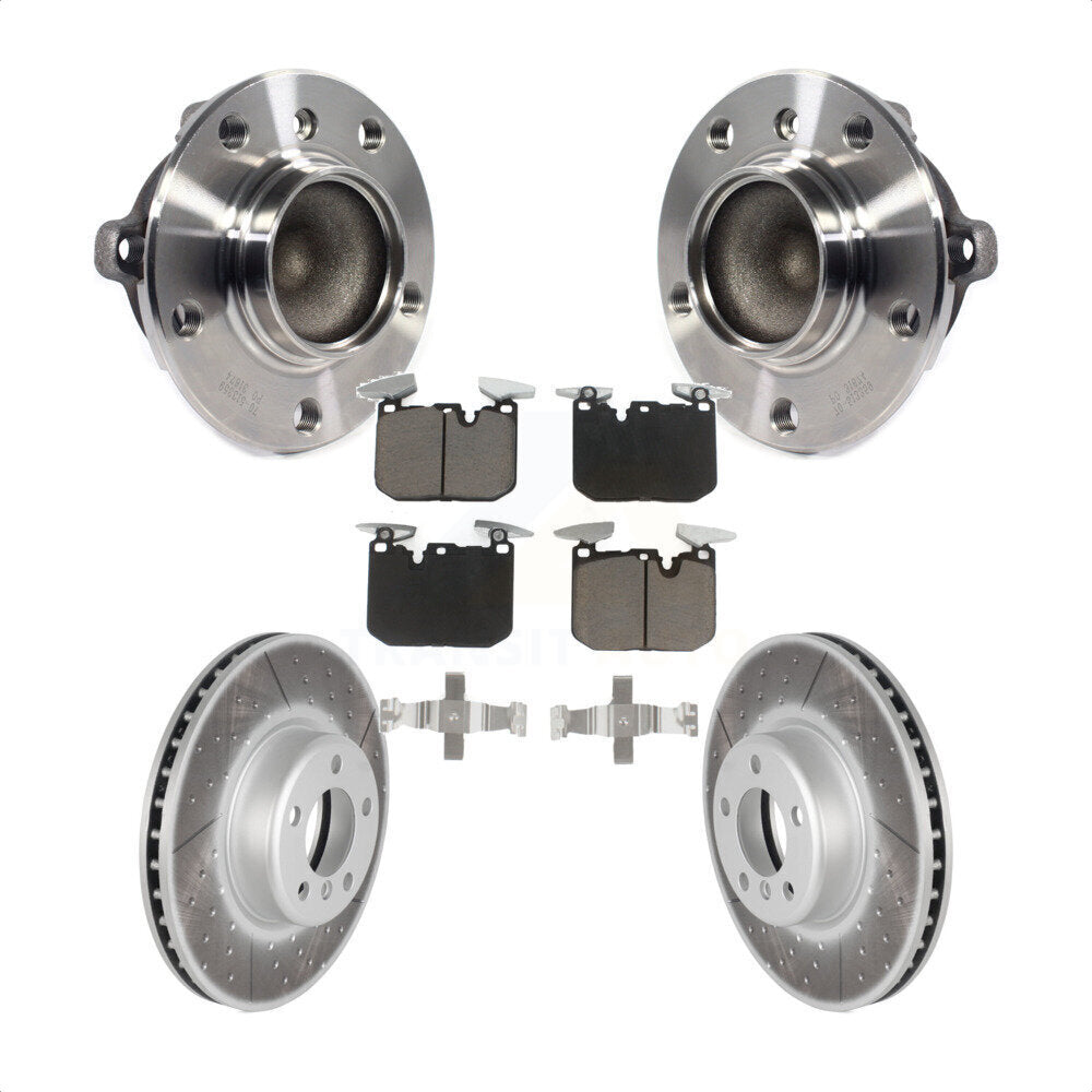 Hub Bearing Coated Brake Rotor Pad Front Kit For BMW M235i 335i 328i 228i 435i 3