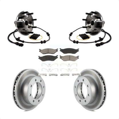 Hub Bearing Coat Brake Rotor Pad Front Kit For Ford F-450 Super Duty F-550 4 X 2