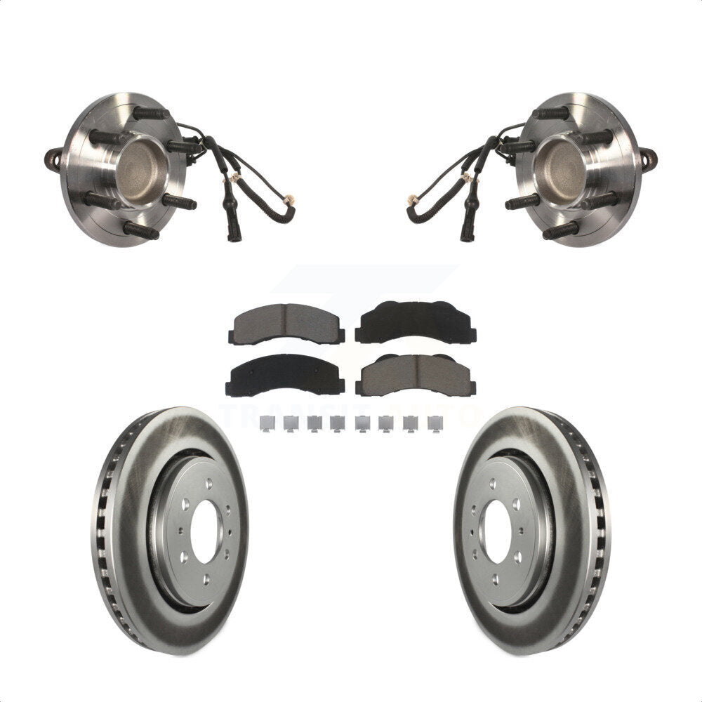 Hub Bearing Coat Brake Rotor Pad Front Kit For Ford Expedition Lincoln Navigator