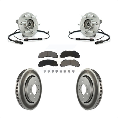 Hub Bearing Coat Brake Rotor Pad Front Kit For Ford Expedition Lincoln Navigator