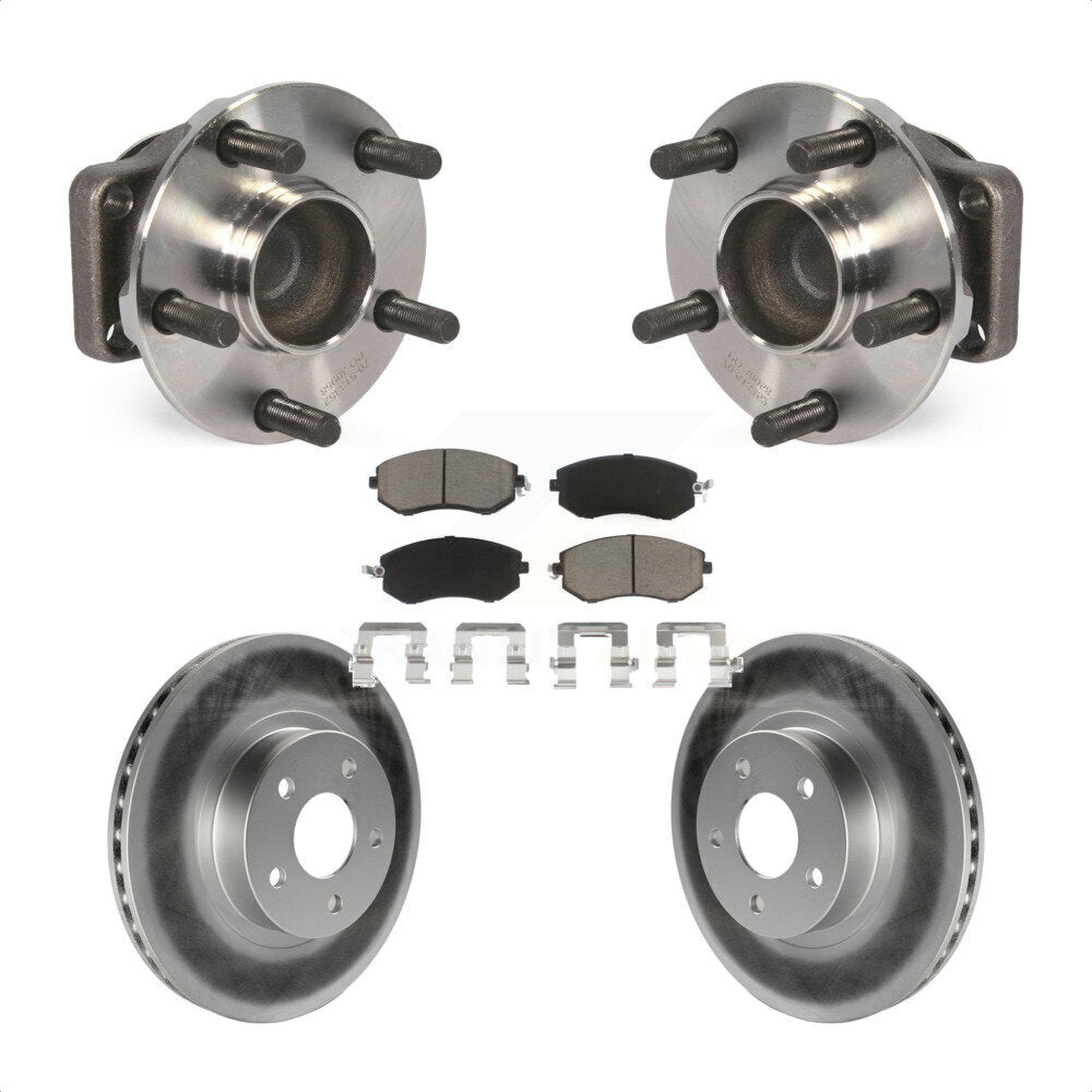 Hub Bearing Coated Brake Rotor Pad Front Kit For 2013-2016 Scion FR-S Subaru BRZ