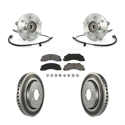 Hub Bearing Coated Brake Rotor & Pad Front Kit For Ford F-150 Expedition Lincoln