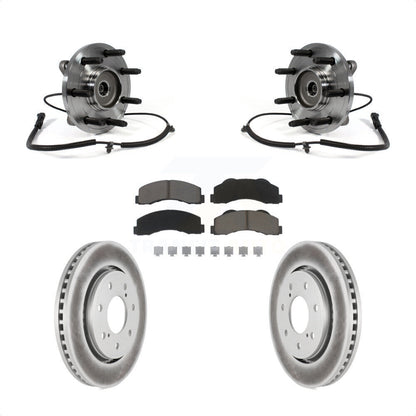 Hub Bearing Assembly Coated Disc Brake Rotors And Pads Front Kit For Ford F-150