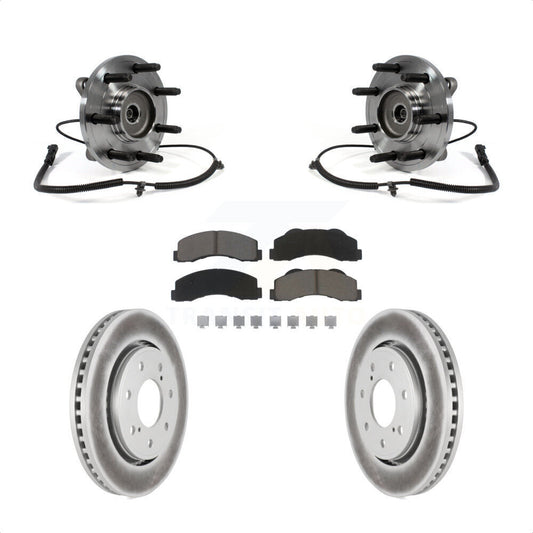 Hub Bearing Assembly Coated Disc Brake Rotors And Pads Front Kit For Ford F-150