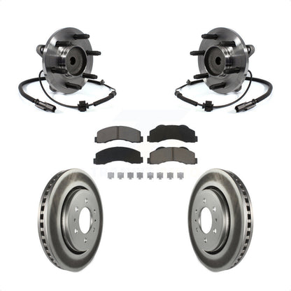 Hub Bearing Coat Brake Rotor Pad Front Kit For Ford F-150 Expedition Lincoln RWD
