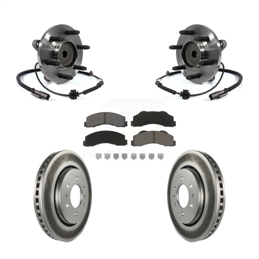 Hub Bearing Coat Brake Rotor Pad Front Kit For Ford F-150 Expedition Lincoln RWD