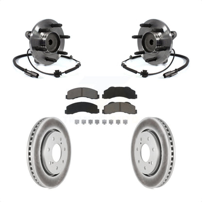 Hub Bearing Coat Brake Rotor Pads Front Kit For Ford F-150 RWD With 7 Lug Wheels
