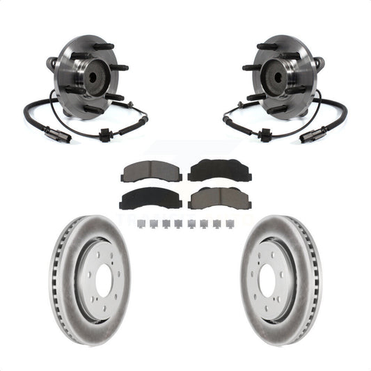 Hub Bearing Coat Brake Rotor Pads Front Kit For Ford F-150 RWD With 7 Lug Wheels