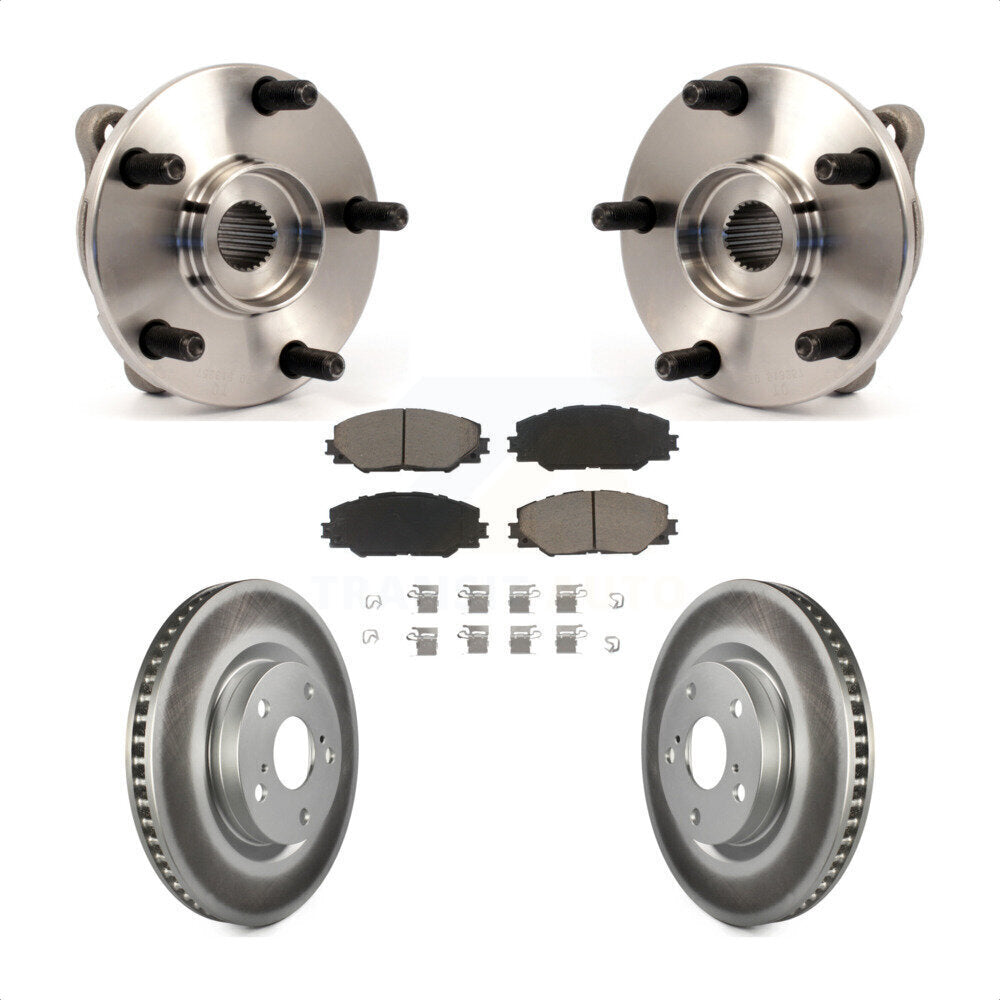 Hub Bearing Coated Brake Rotor Pad Front Kit For Toyota RAV4 Scion Corolla iM tC