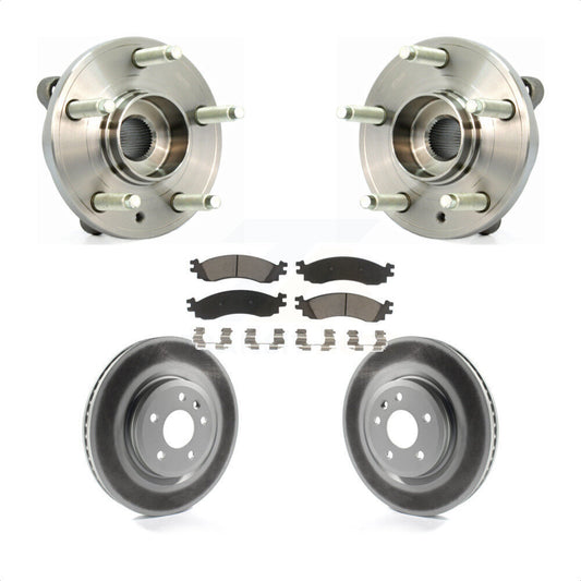 Hub Bearing Coated Disc Brake Rotor Pads Front Kit For 2010-2012 Ford Taurus SHO