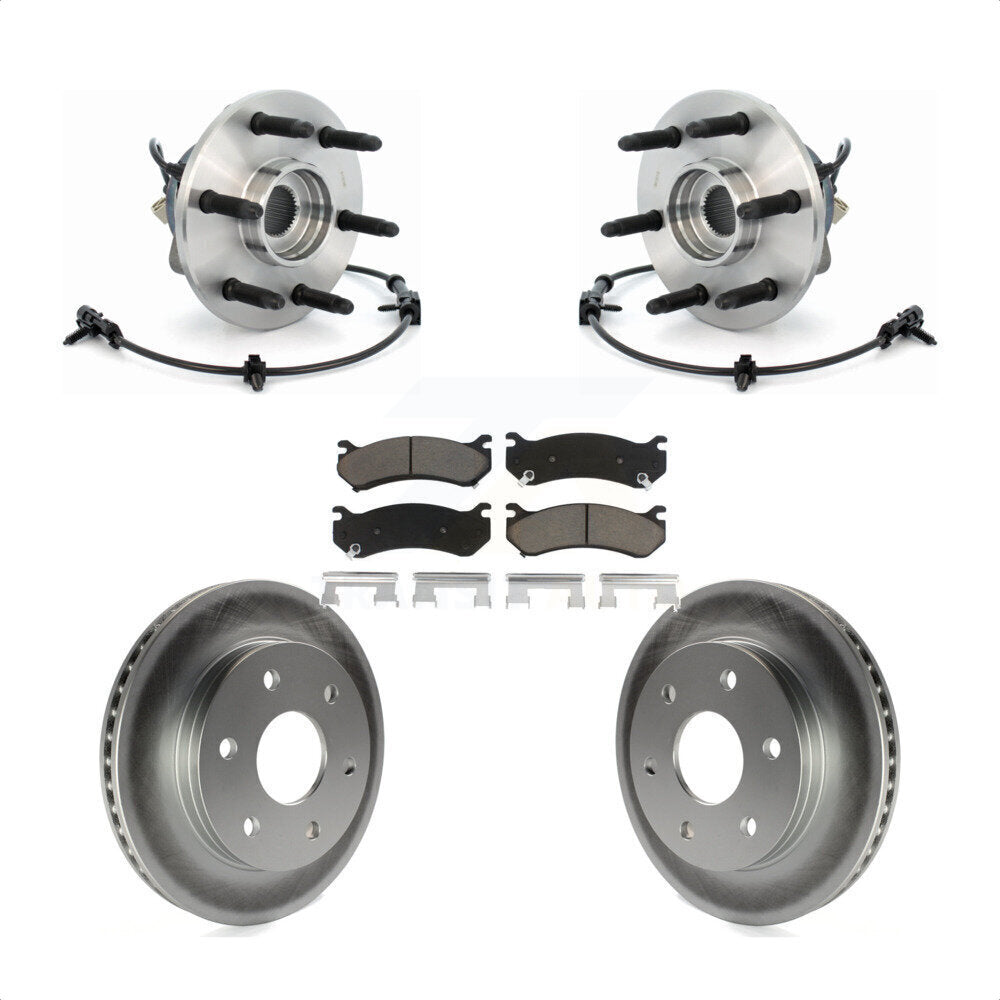 Hub Bearing Coated Brake Rotor Pad Front Kit For Chevrolet GMC Silverado 1500 XL