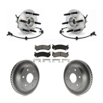 Hub Bearing Coated Brake Rotor Pad Front Kit For Chevrolet GMC Silverado 1500 XL