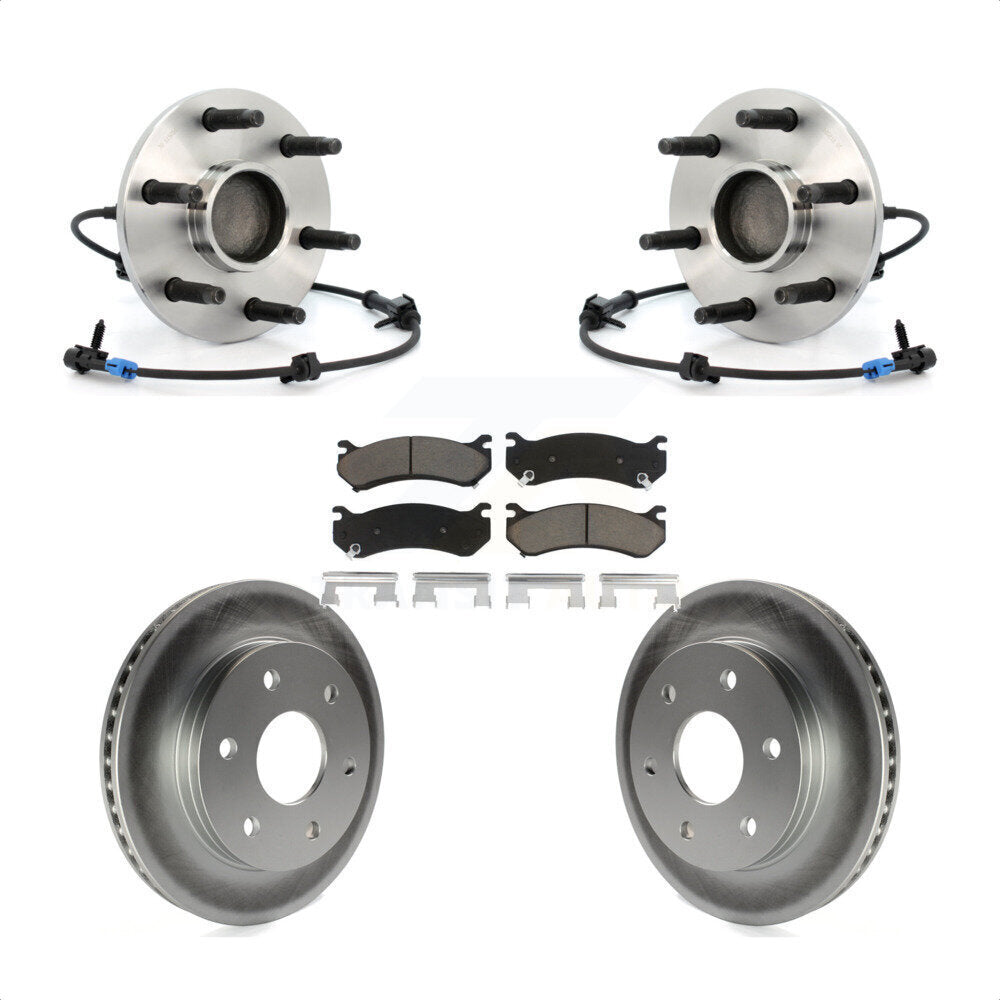 Hub Bearing Coated Brake Rotor Pad Front Kit For Chevrolet GMC Silverado 1500 XL