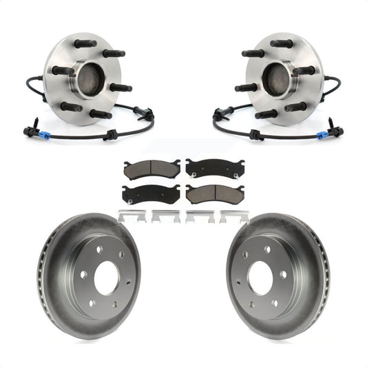 Hub Bearing Coated Brake Rotor Pad Front Kit For Chevrolet GMC Silverado 1500 XL