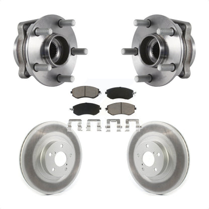 Hub Bearing Coated Brake Rotor & Pads Front Kit For Subaru Forester Crosstrek XV