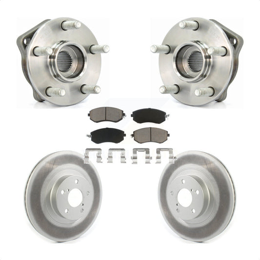 Hub Bearing Coated Brake Rotor Pad Front Kit For Subaru Impreza Forester Outback