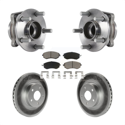 Hub Bearing Assembly Coated Disc Brake Rotor & Pads Front Kit For Subaru Impreza