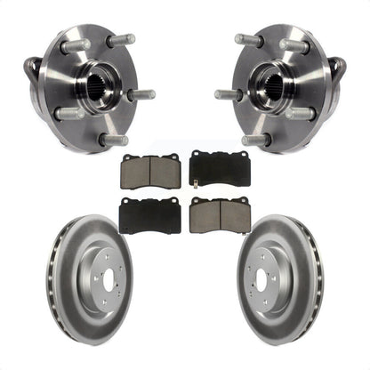 Hub Bearing Assembly Coated Brake Rotor Pad Front Kit For Subaru Impreza WRX STI