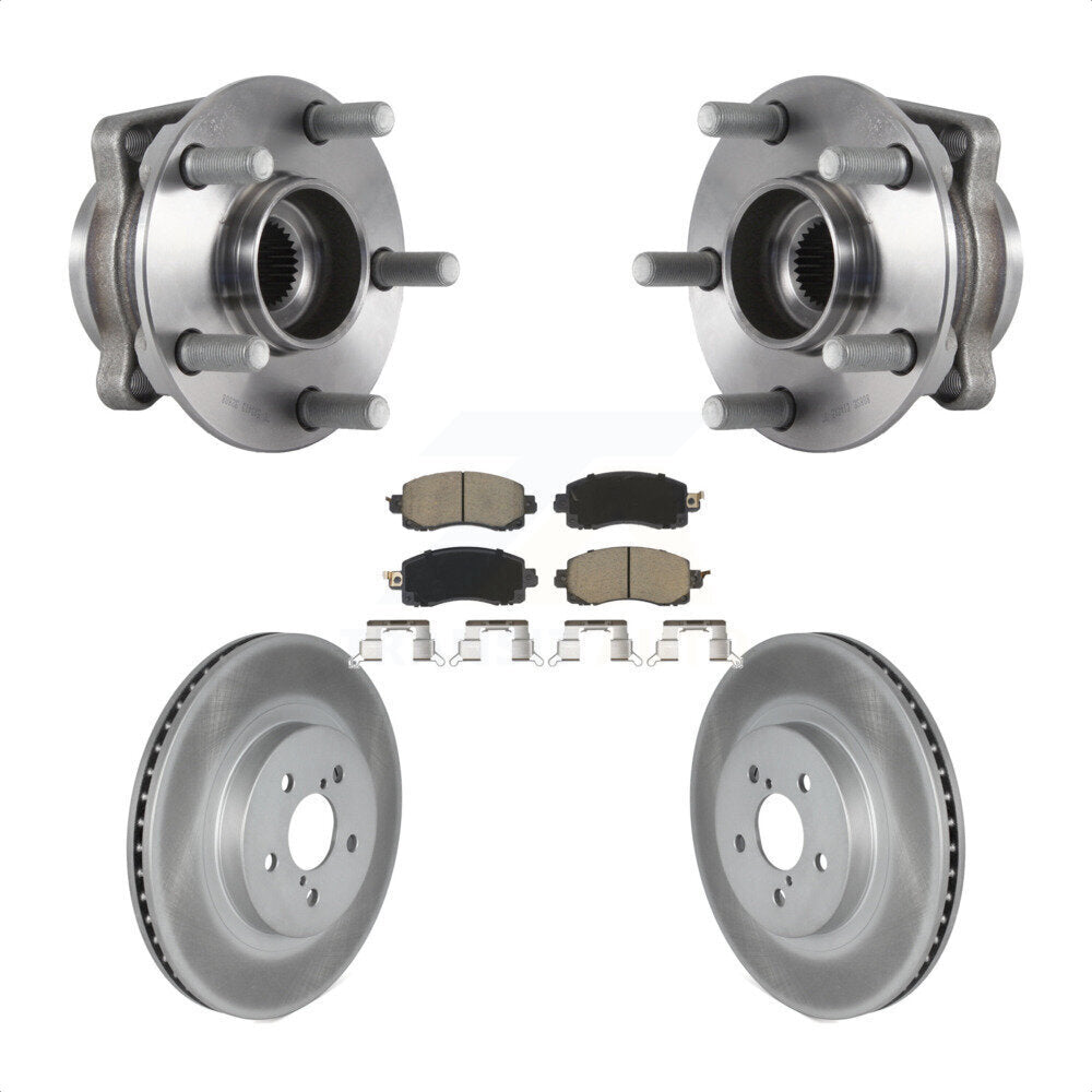 Hub Bearing Assembly Coat Brake Rotor Pad Front Kit For Subaru Crosstrek Impreza
