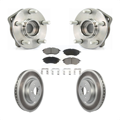 Hub Bearing Coated Brake Rotor Pads Front Kit For Subaru Outback Legacy Forester