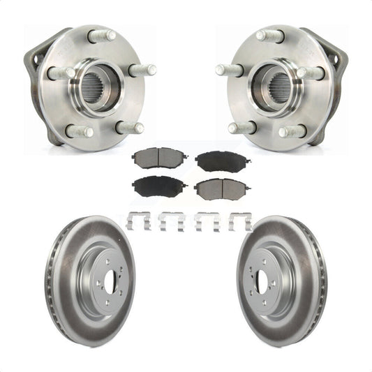 Hub Bearing Coated Brake Rotor Pads Front Kit For Subaru Outback Legacy Forester