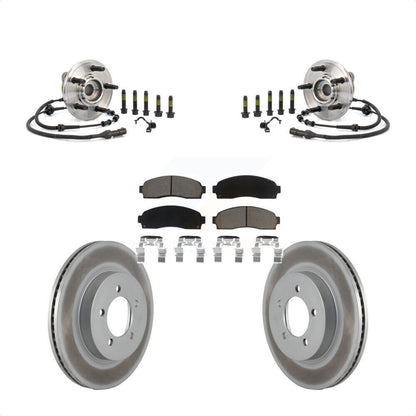 Hub Bearing Coat Brake Rotor Pad Front Kit For Ford Explorer Mercury Mountaineer