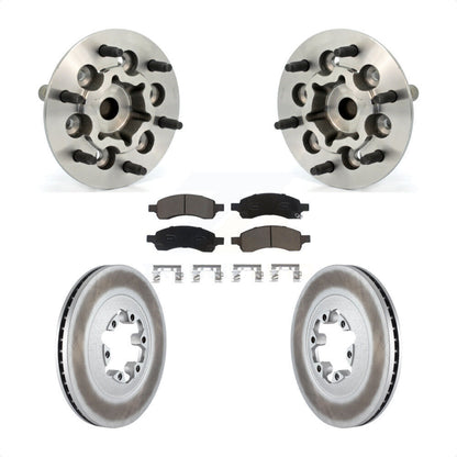 Hub Bearing Coated Brake Rotor & Pad Front Kit For Chevrolet Colorado GMC Canyon