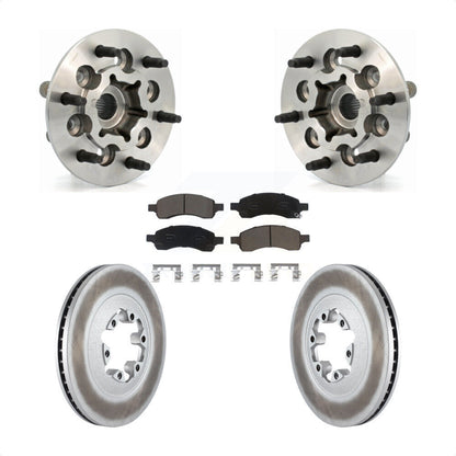 Hub Bearing Coated Brake Rotor & Pad Front Kit For Chevrolet Colorado GMC Canyon