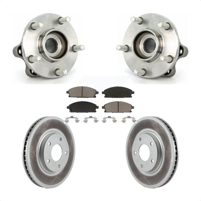 Hub Bearing Assembly Coated Brake Rotor Pad Front Kit For 2004-2009 Nissan Quest