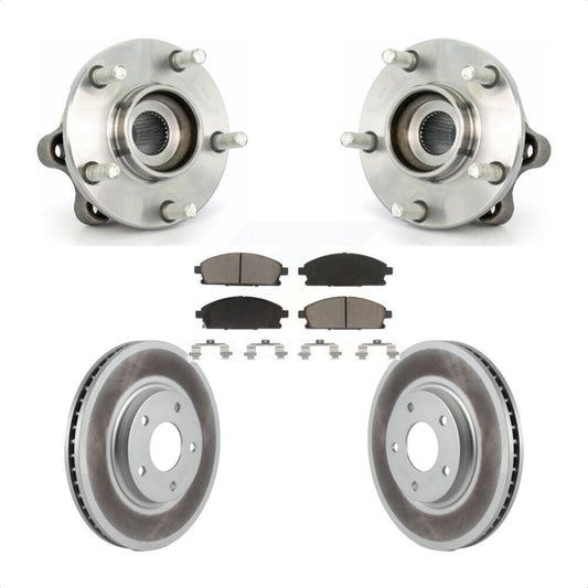 Hub Bearing Assembly Coated Brake Rotor Pad Front Kit For 2004-2009 Nissan Quest