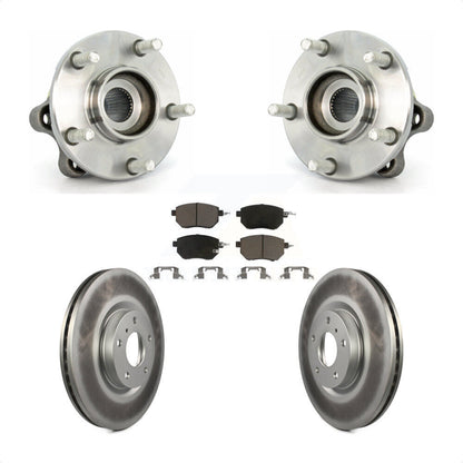 Hub Bearing Assembly Coat Brake Rotor Pads Front Kit For 2005-2007 Nissan Murano