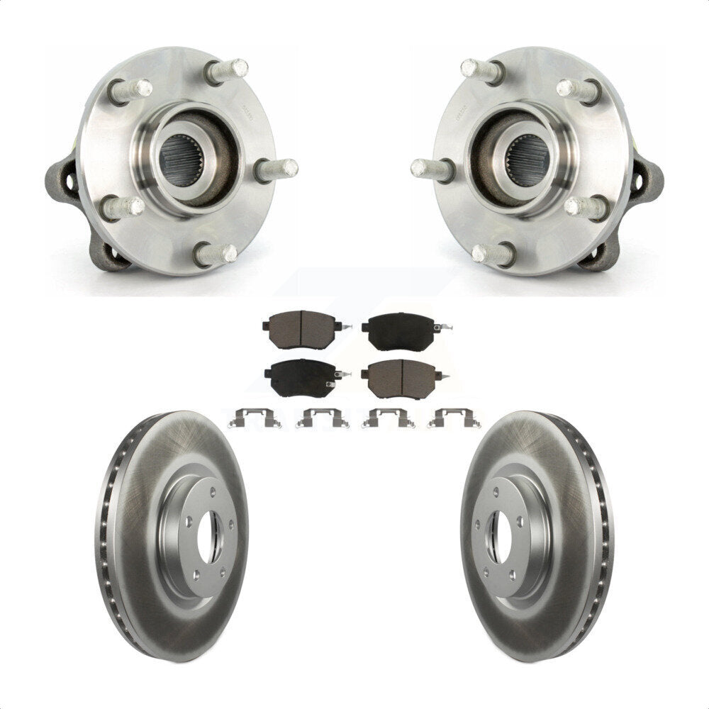 Hub Bearing Assembly Coat Brake Rotor Pads Front Kit For 2003-2004 Nissan Murano
