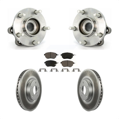 Hub Bearing Assembly Coat Brake Rotor Pads Front Kit For 2003-2004 Nissan Murano
