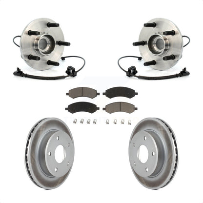 Hub Bearing Coated Brake Rotor And Pad Front Kit For Dakota Dodge Ram Mitsubishi
