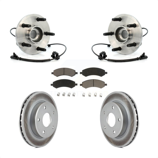 Hub Bearing Coated Brake Rotor And Pad Front Kit For Dakota Dodge Ram Mitsubishi