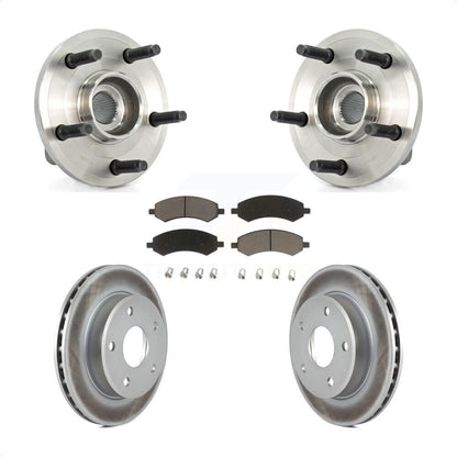 Hub Bearing Coated Brake Rotor Pads Front Kit For Dodge Dakota Mitsubishi Raider