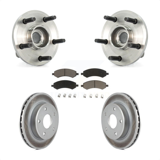 Hub Bearing Coated Brake Rotor Pads Front Kit For Dodge Dakota Mitsubishi Raider
