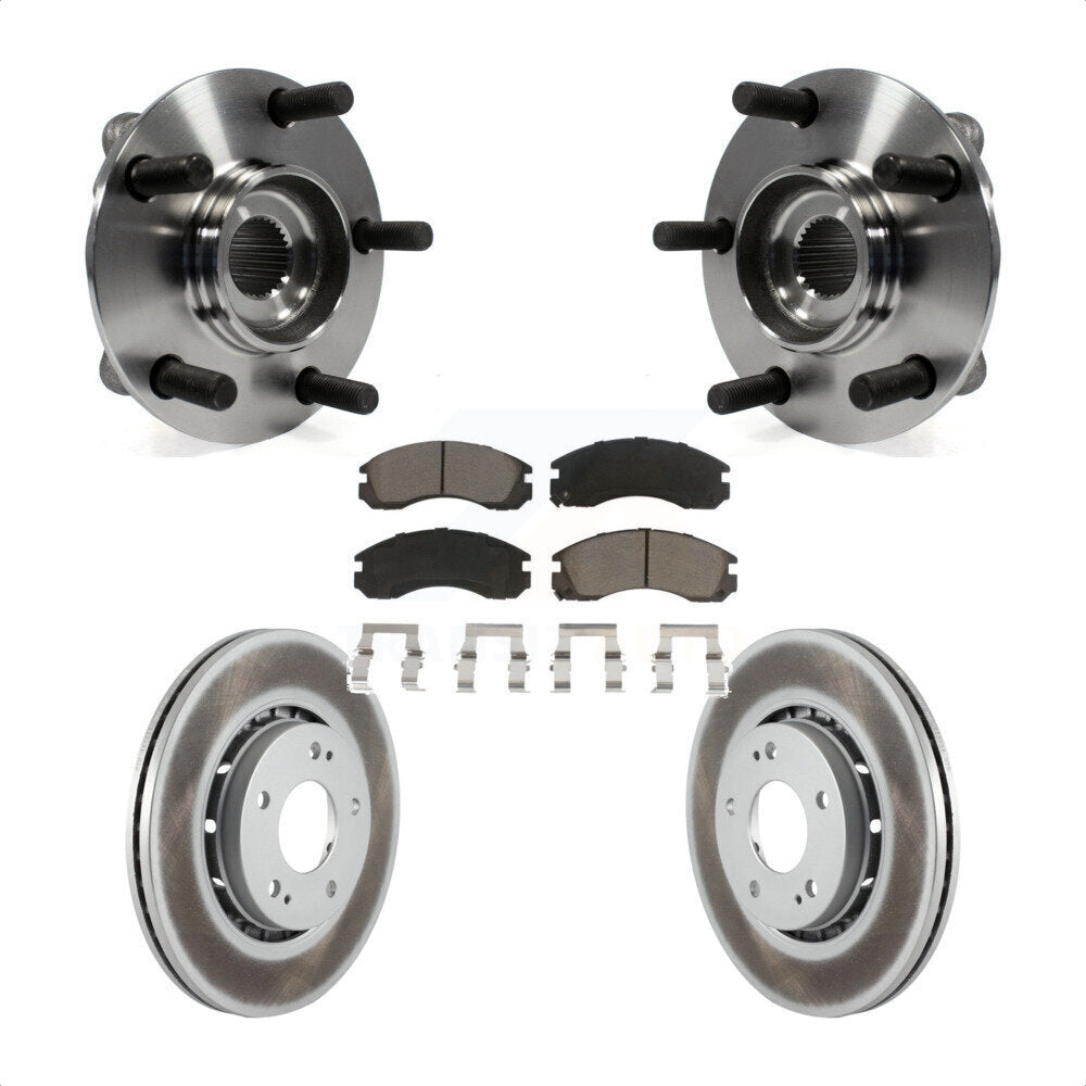 Hub Bearing Assembly Coated Disc Brake Rotor Pad Front Kit For Mitsubishi Lancer