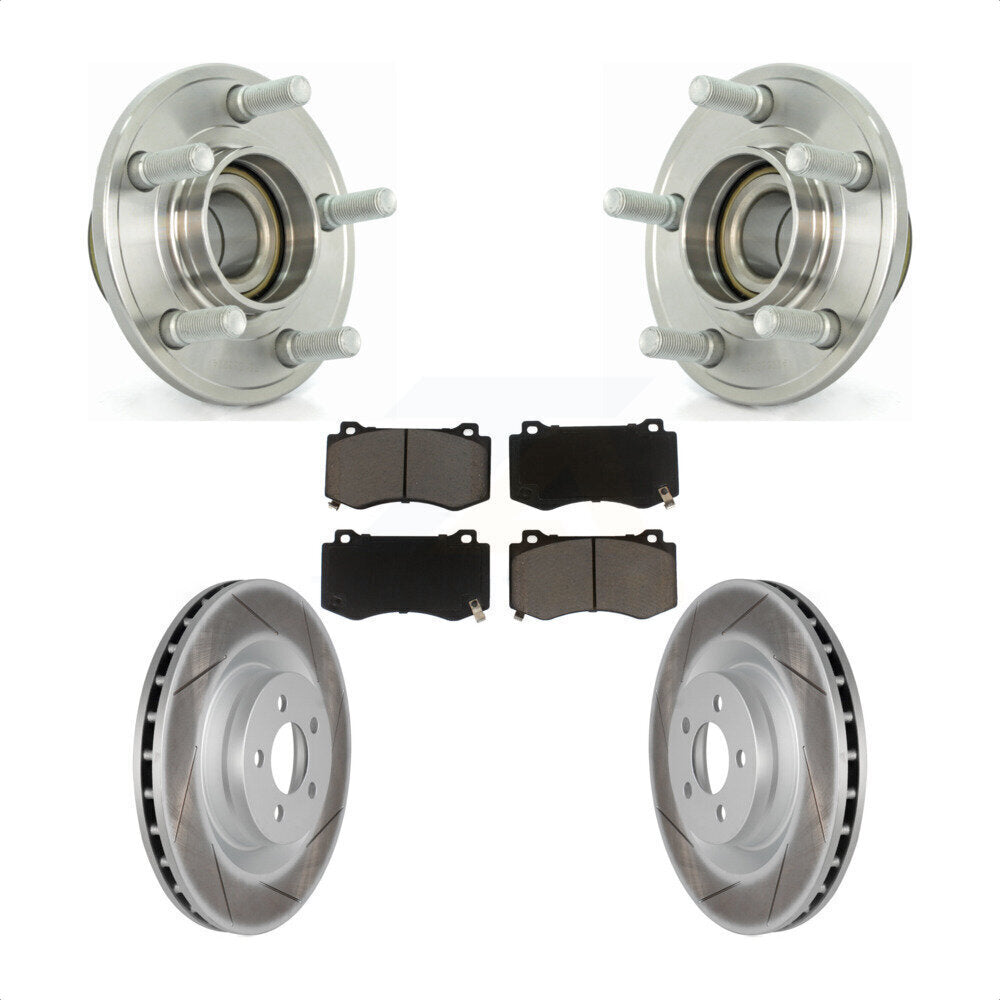 Hub Bearing Coat Brake Rotor Pad Front Kit For Dodge Chrysler 300 Charger Magnum