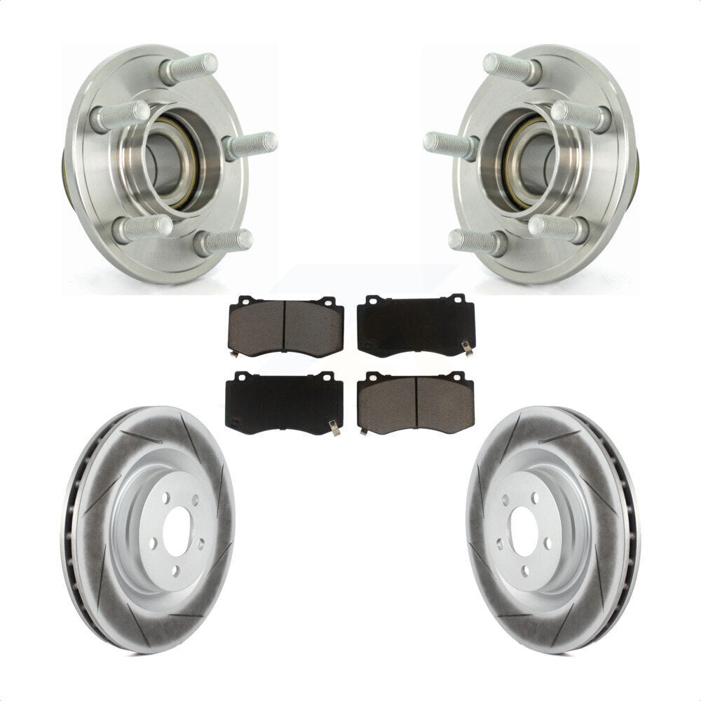 Hub Bearing Coat Brake Rotor Pad Front Kit For Dodge Chrysler 300 Charger Magnum