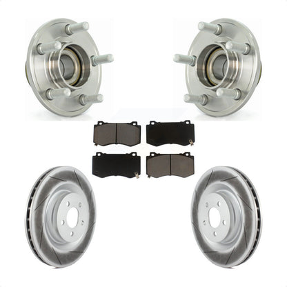 Hub Bearing Coat Brake Rotor Pad Front Kit For Dodge Chrysler 300 Charger Magnum