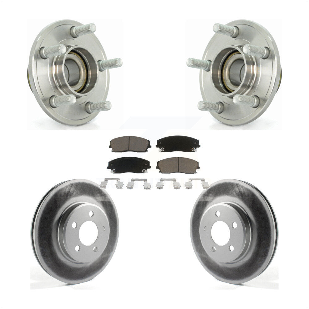 Hub Bearing Coat Brake Rotor Pad Front Kit For Dodge Chrysler 300 Charger Magnum